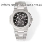 The Patek Philippe 5990/1A-001 is a complicated timepiece in the Nautilus collection.